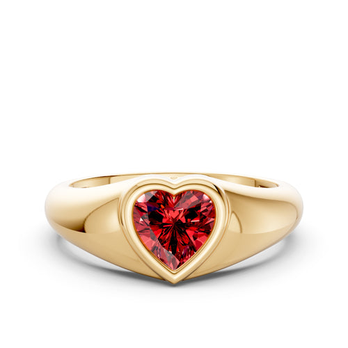Blush Heart Gemstone Ring