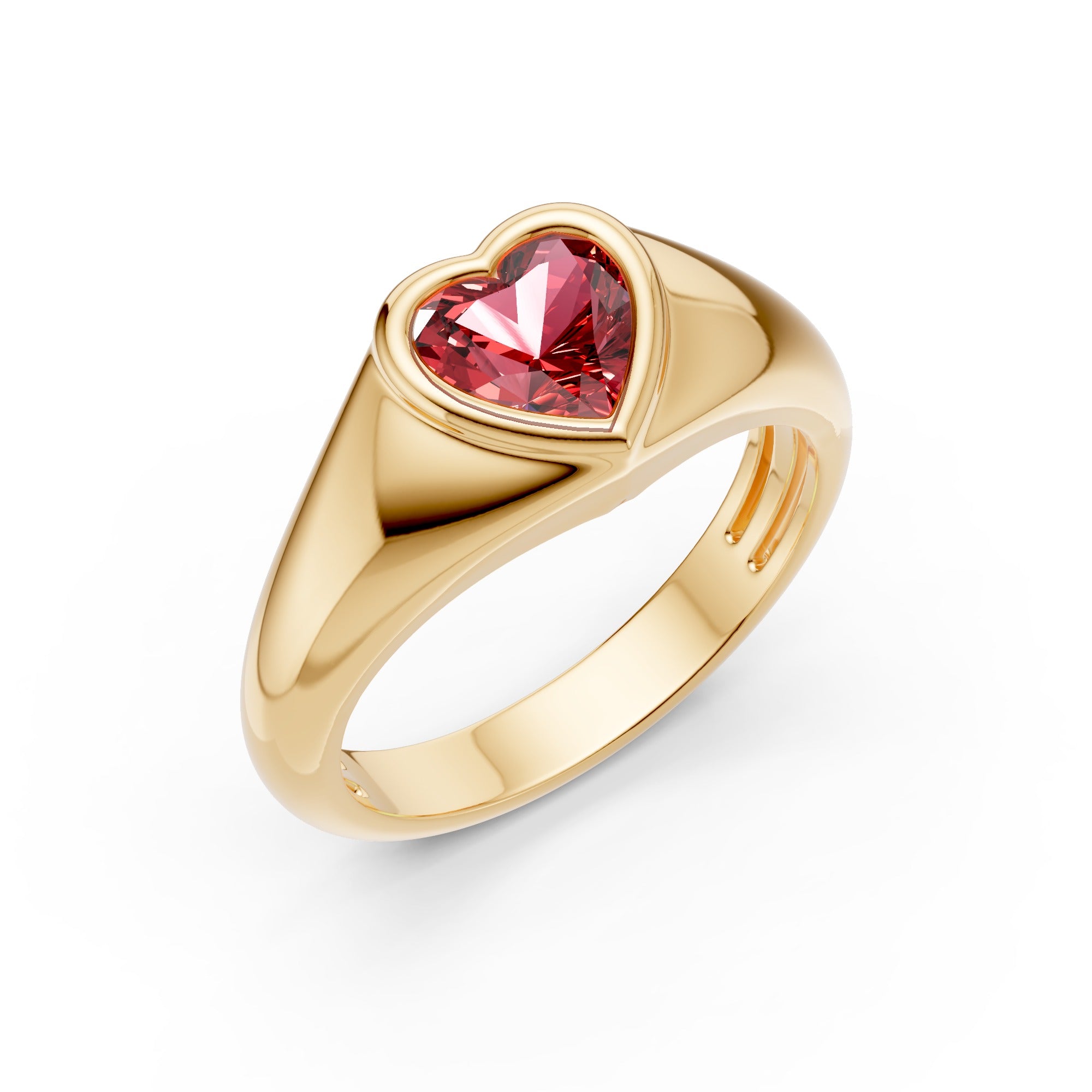 Blush Heart Gemstone Ring