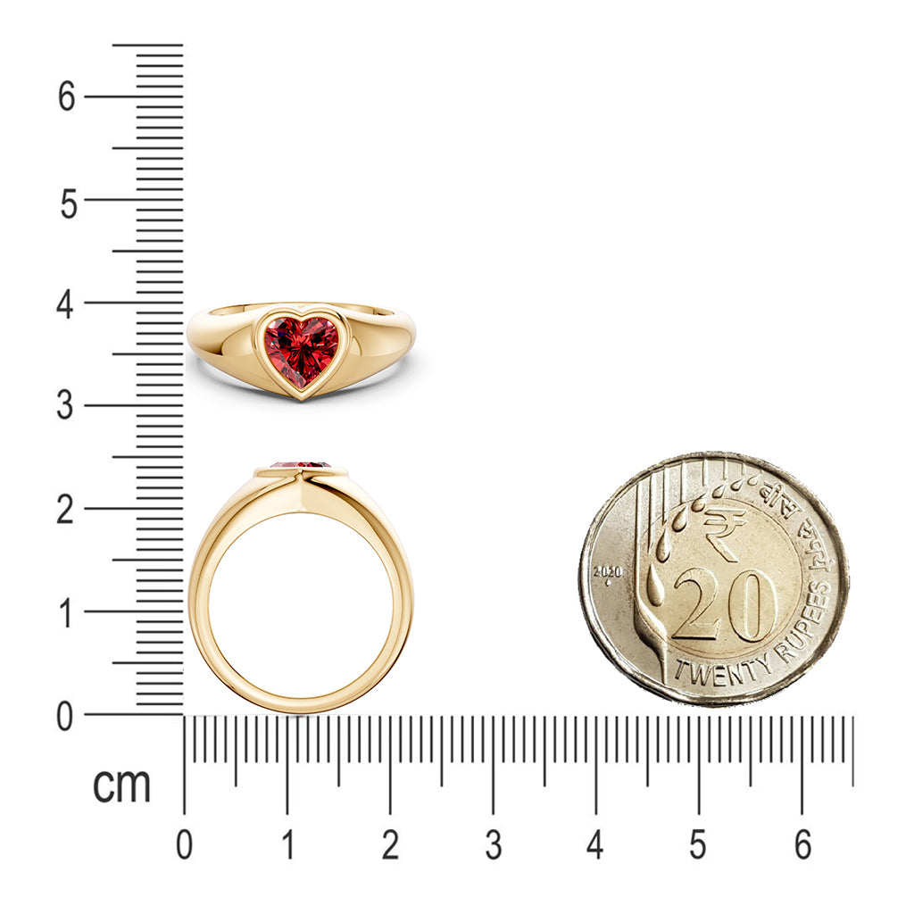 Blush Heart Gemstone Ring