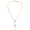 Halo Drop Diamond Lariat Necklace