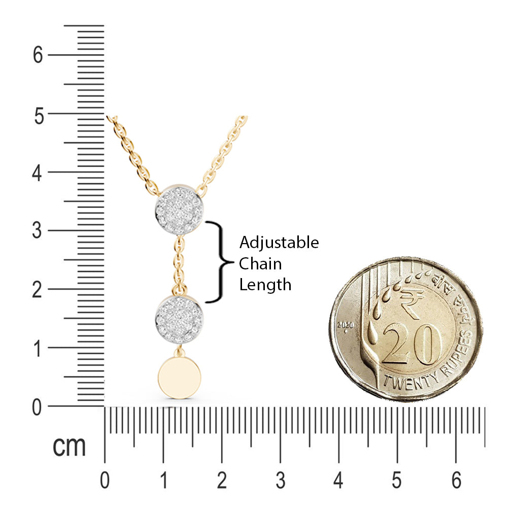 Halo Drop Diamond Lariat Necklace