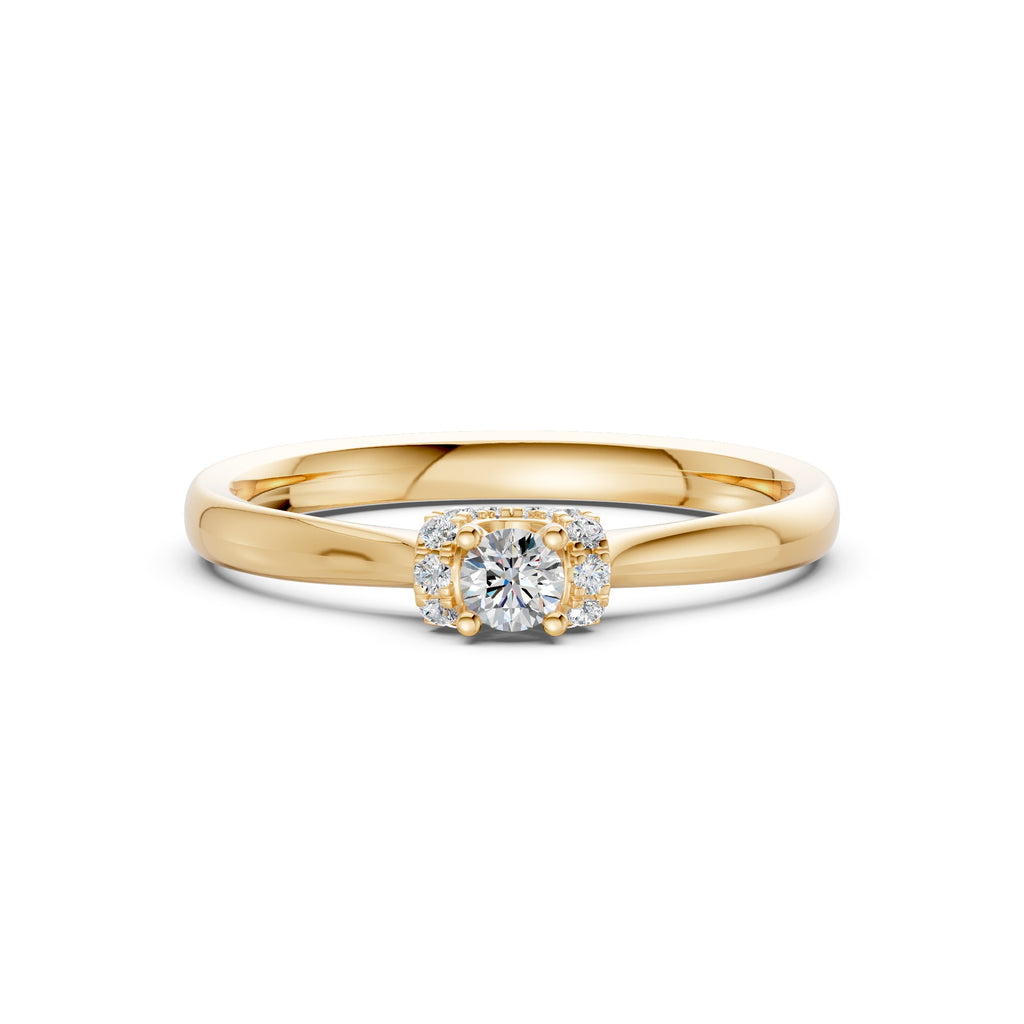 Framed Brilliance Solitaire Diamond Ring