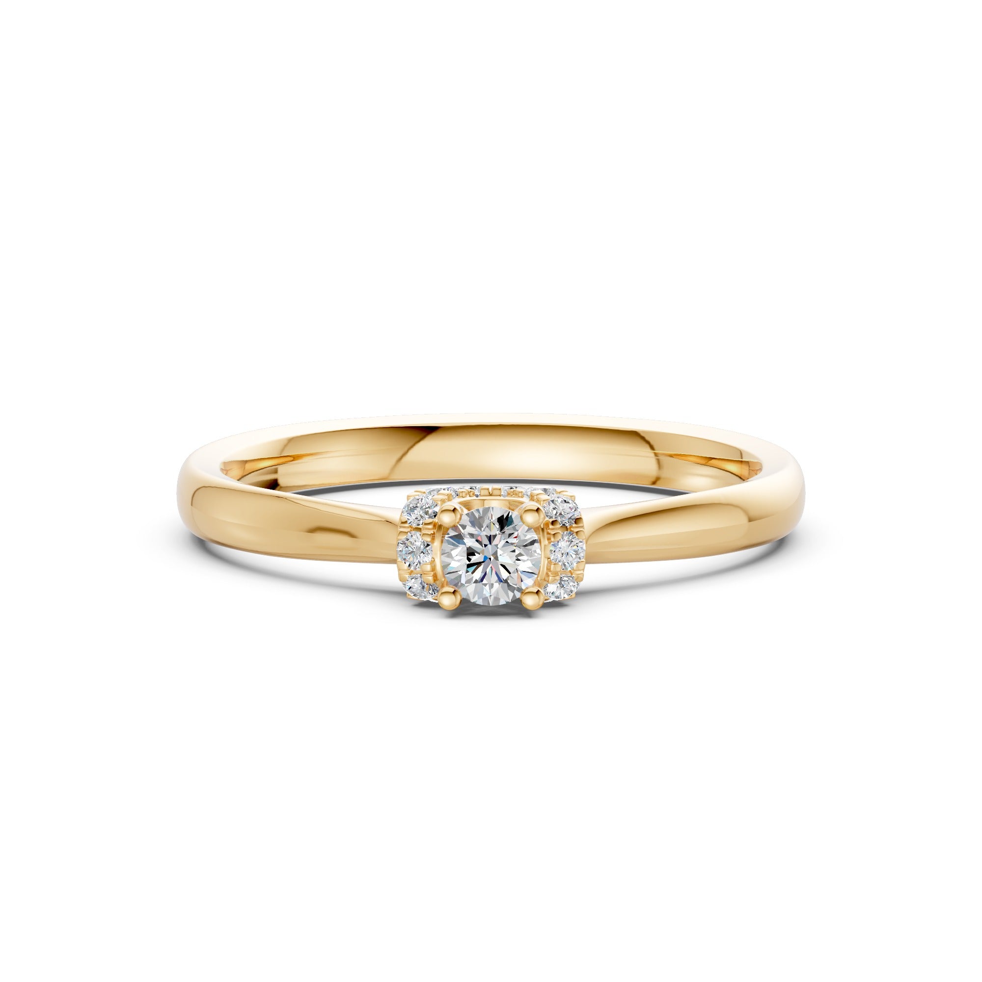 Framed Brilliance Solitaire Diamond Ring