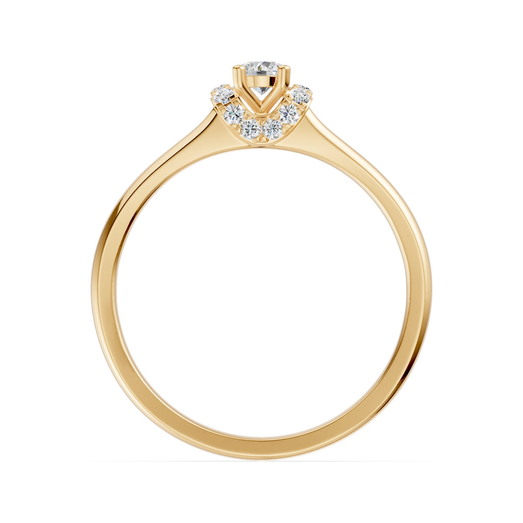 Framed Brilliance Solitaire Diamond Ring
