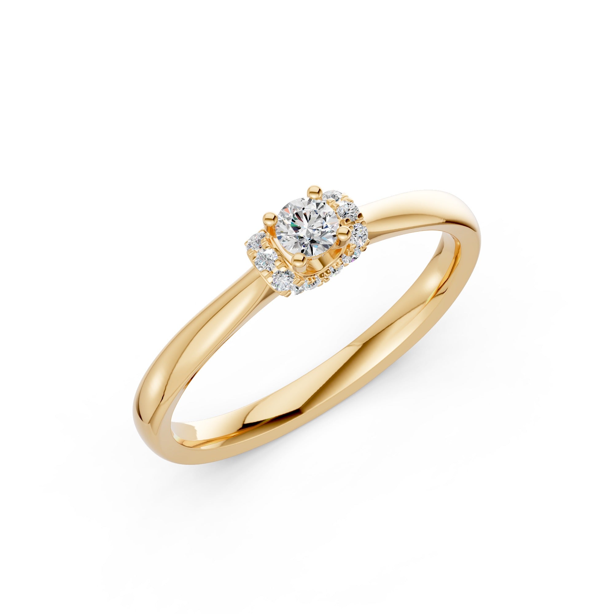 Framed Brilliance Solitaire Diamond Ring