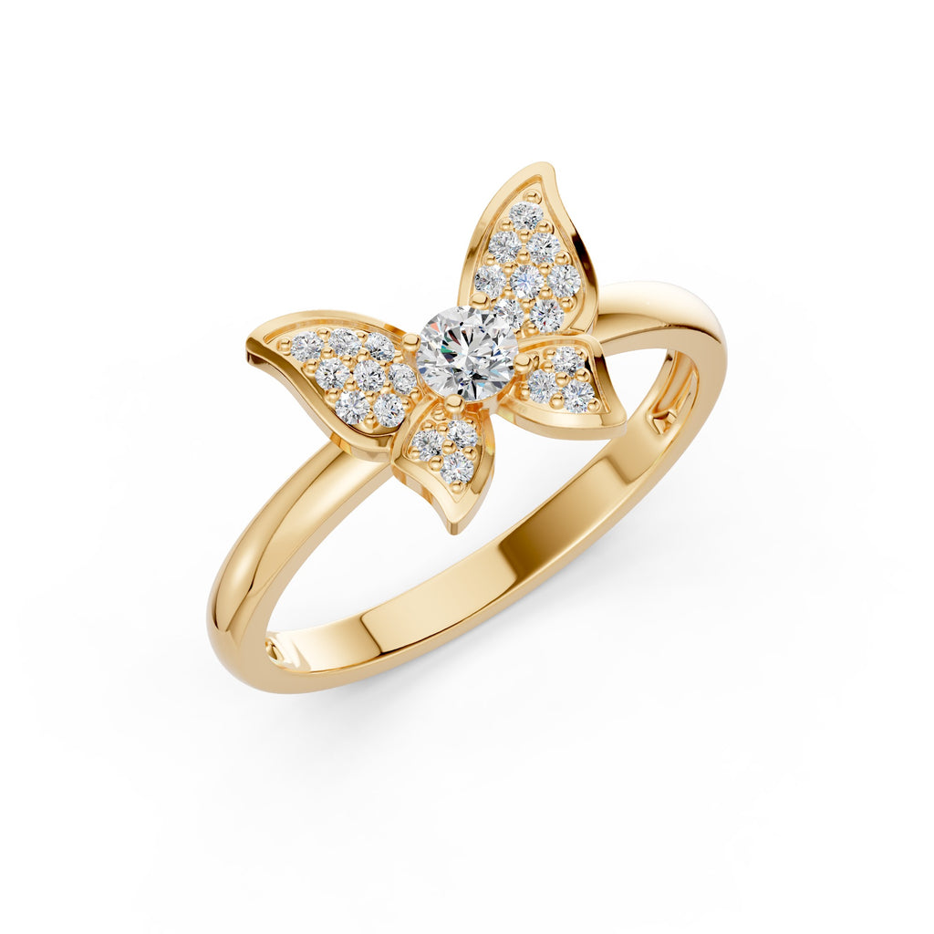 Butterfly Diamond Ring