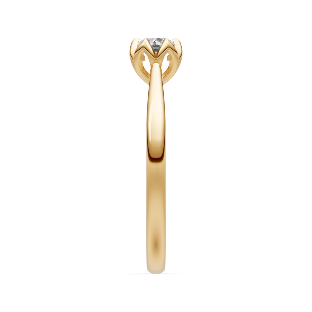 Flower Solitaire Diamond Ring