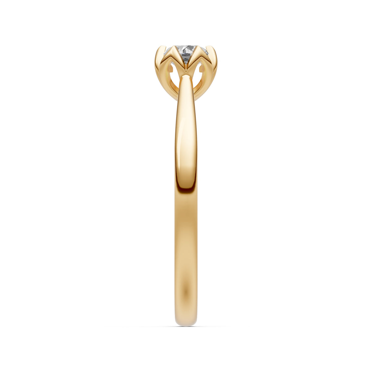 Flower Solitaire Diamond Ring