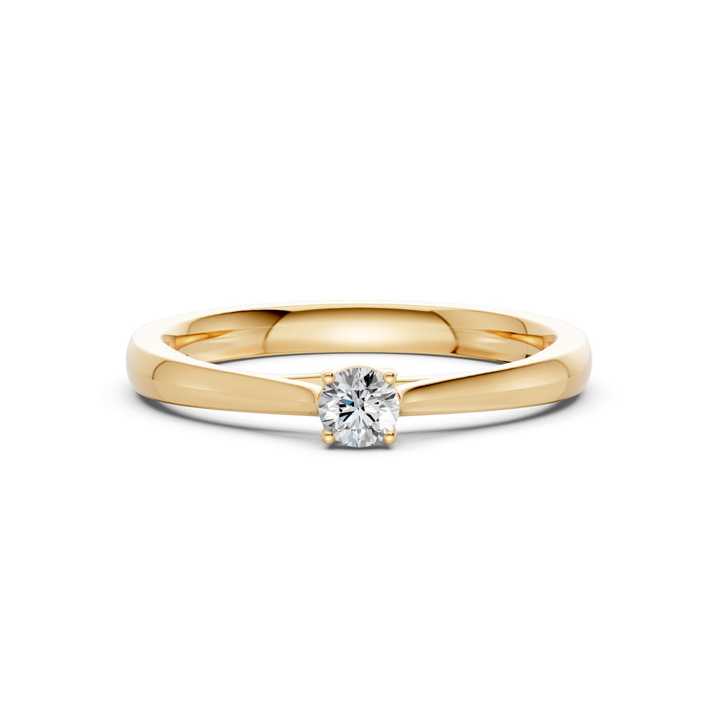 Petite Solitaire Diamond Ring