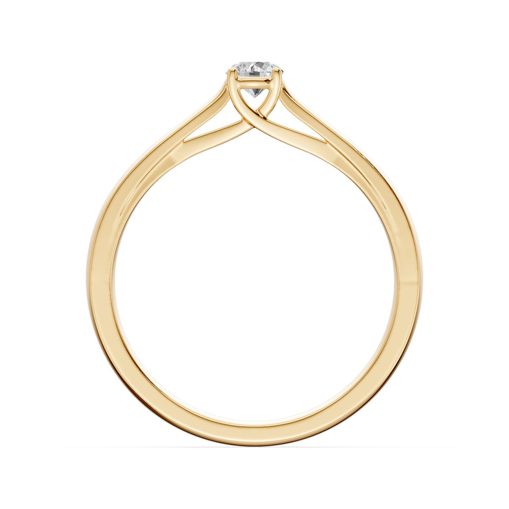 Petite Solitaire Diamond Ring