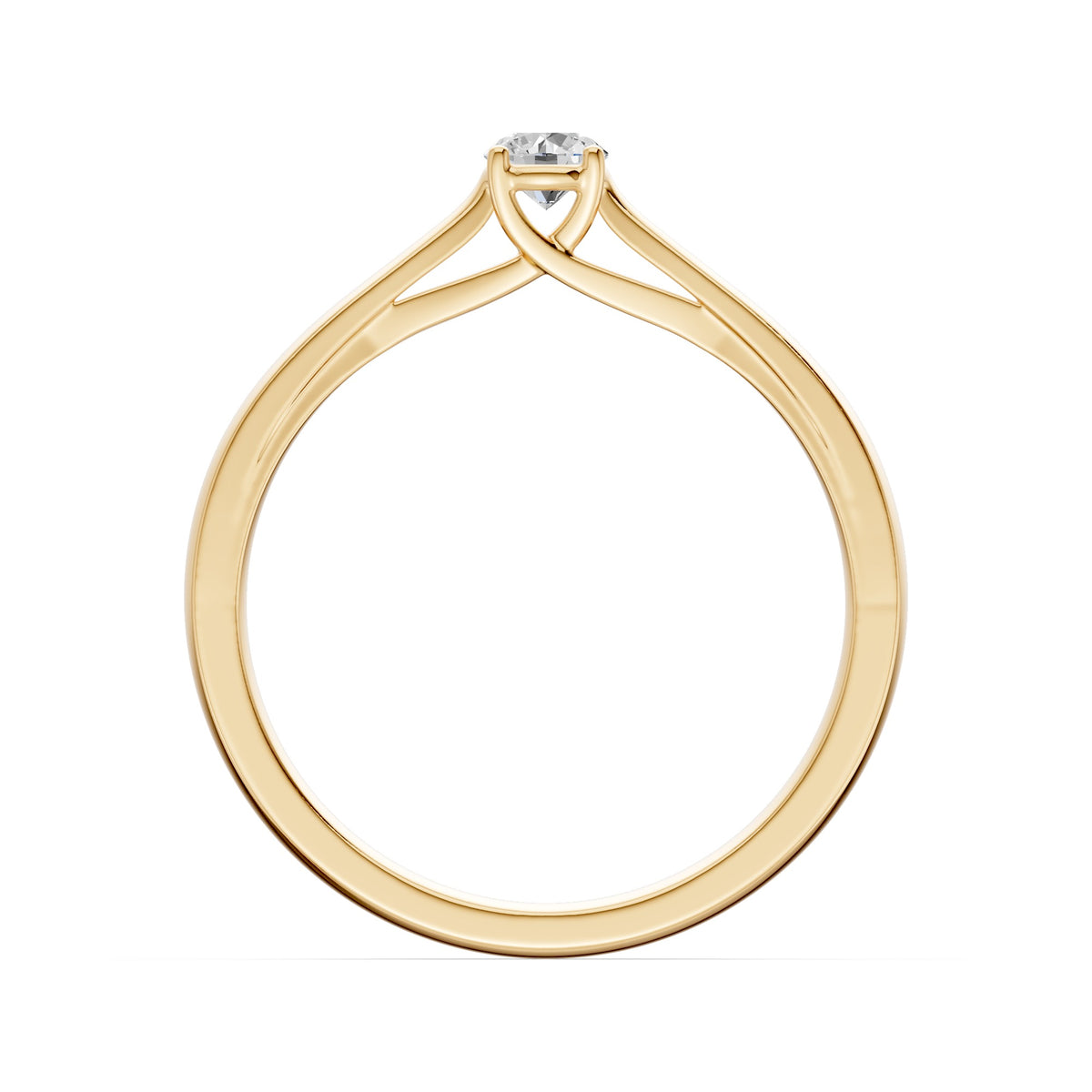 Petite Solitaire Diamond Ring