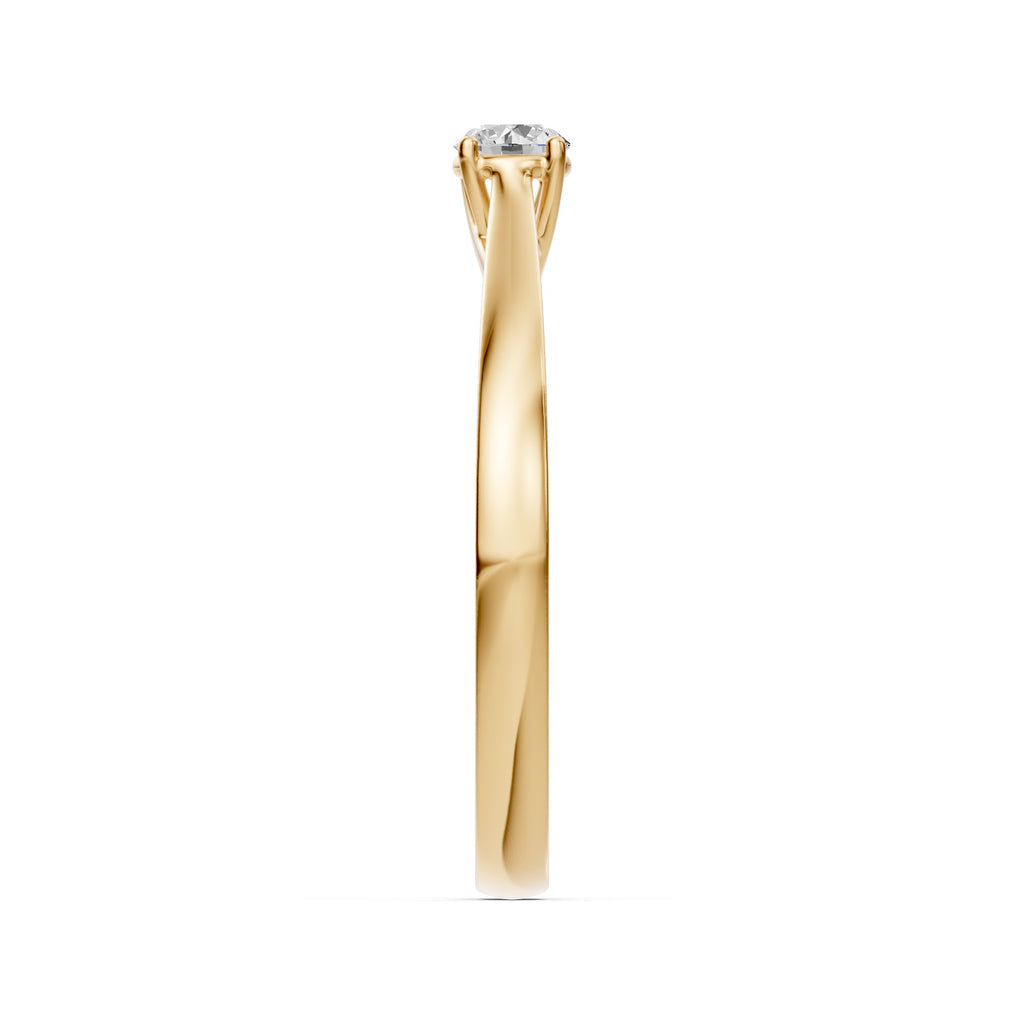 Petite Solitaire Diamond Ring