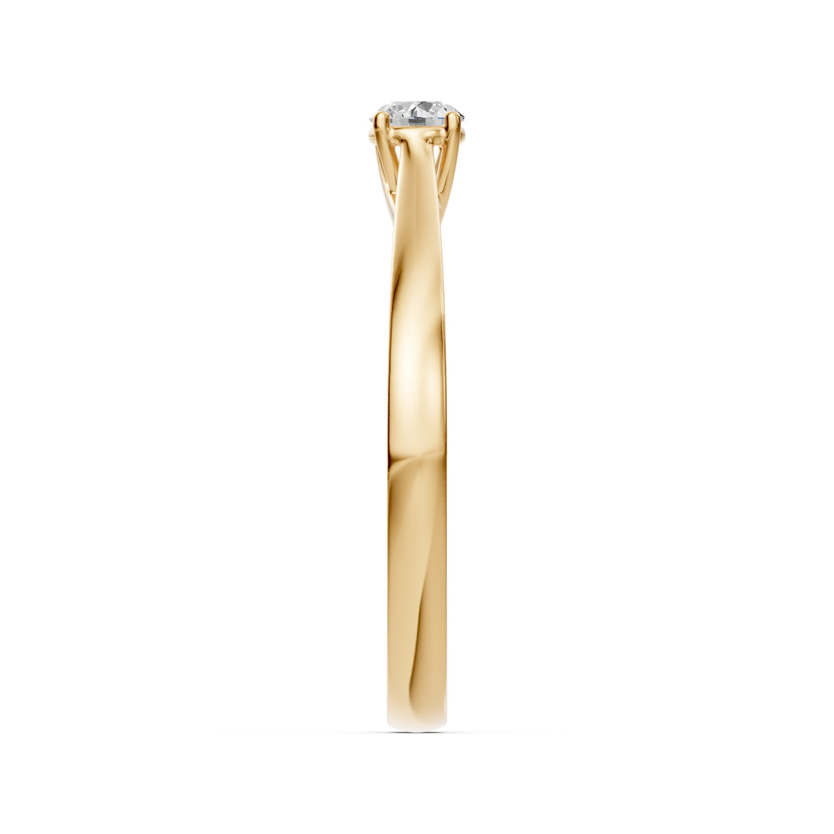 Petite Solitaire Diamond Ring
