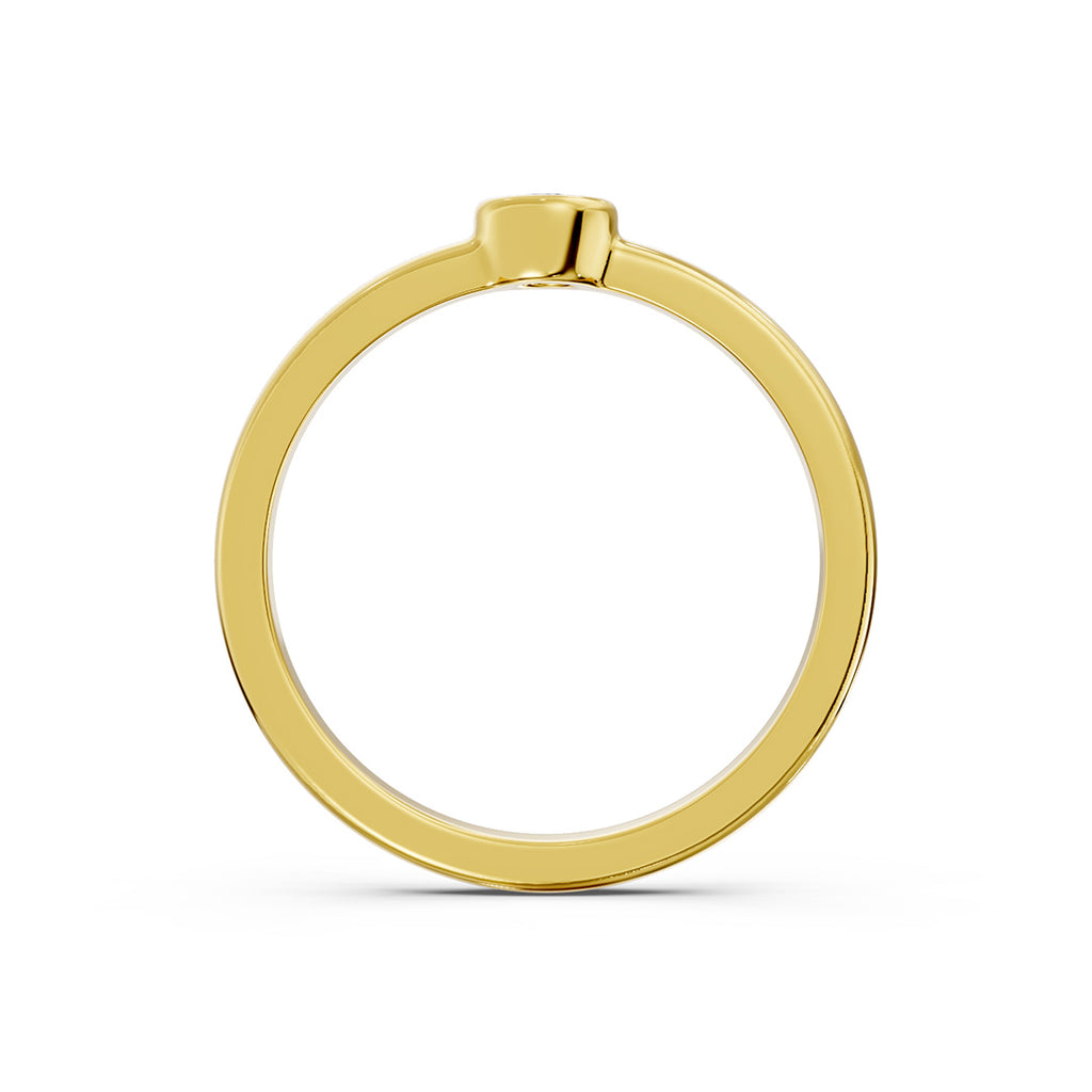 Halo Petite Solitaire Diamond Ring