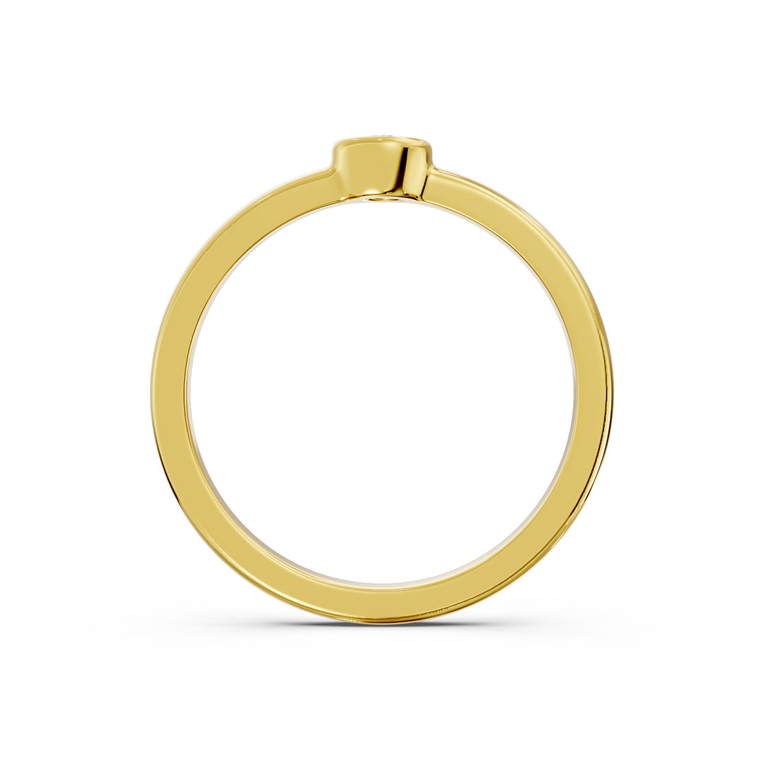 Halo Petite Solitaire Diamond Ring