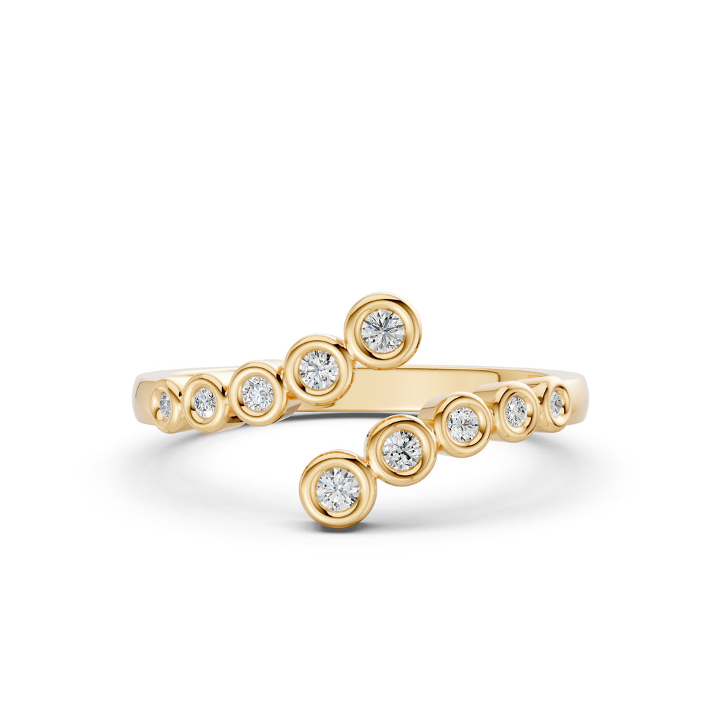 Twisted Band Open Diamond Ring
