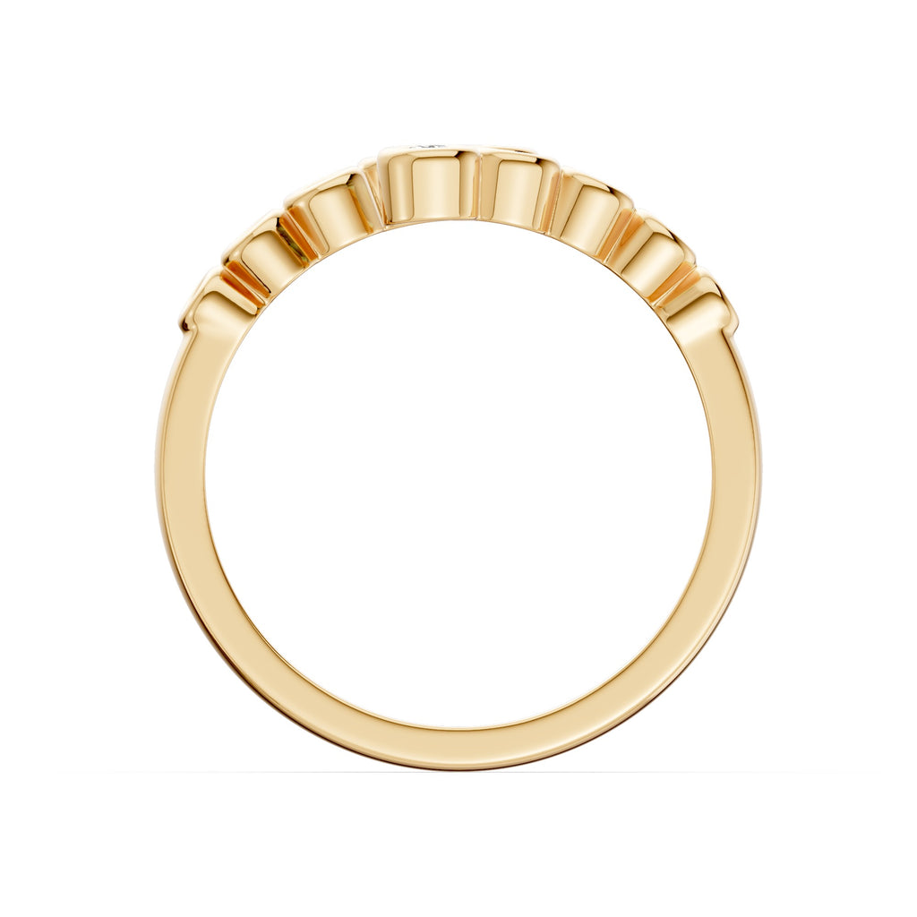 Twisted Band Open Diamond Ring