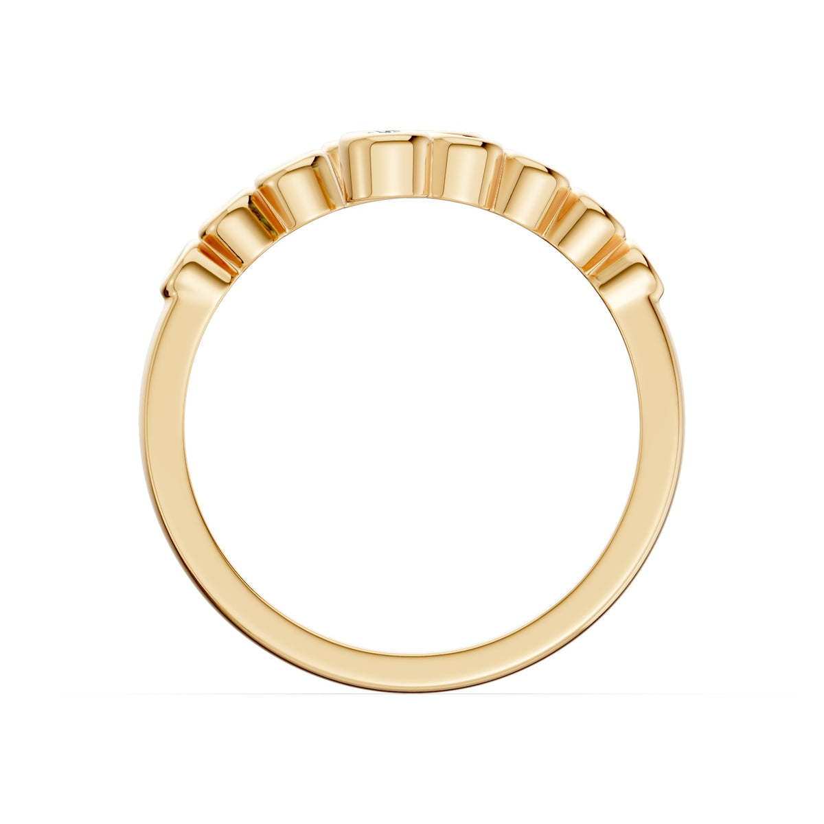 Twisted Band Open Diamond Ring