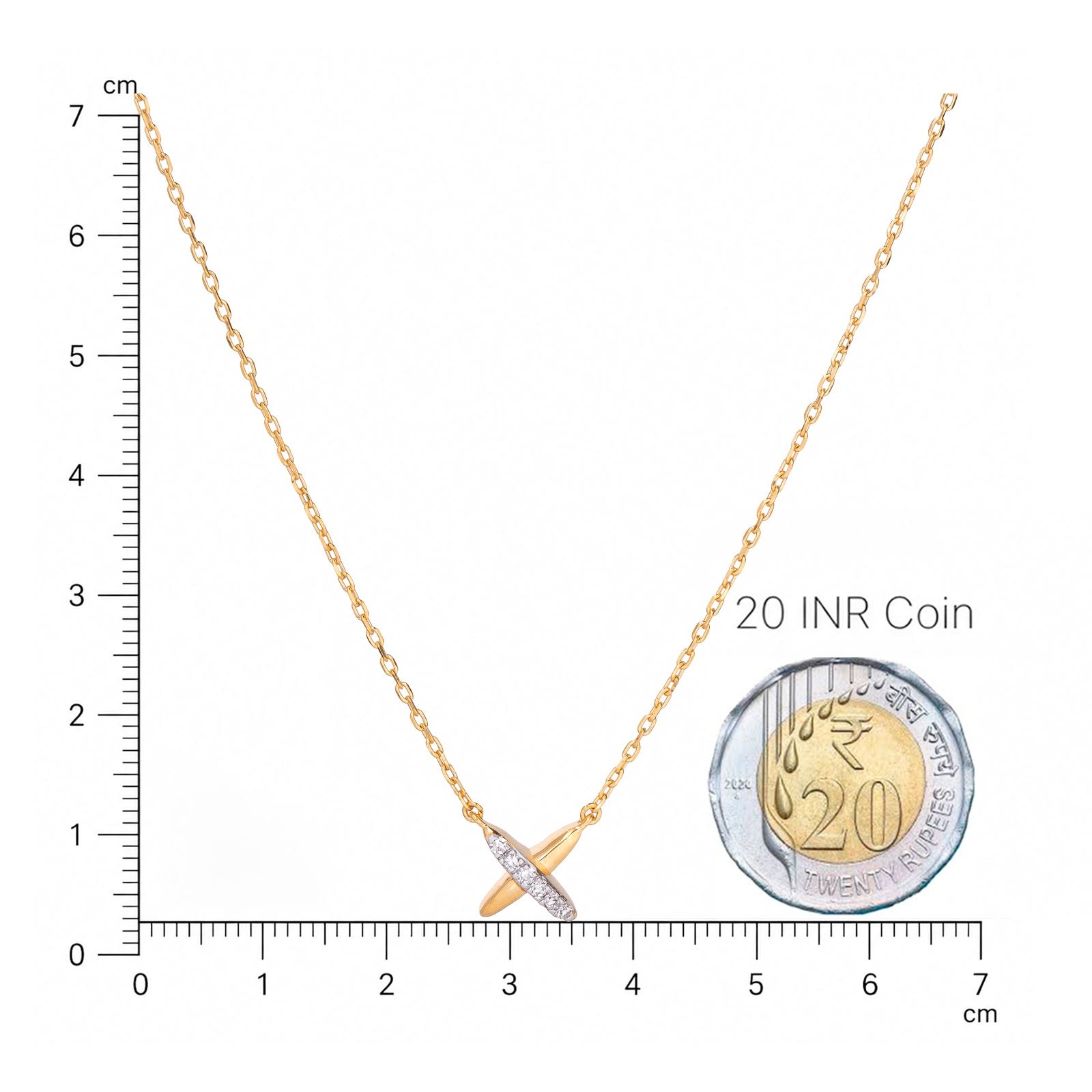 Crossover Diamond Necklace