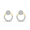 Open Circle Diamond Earrings