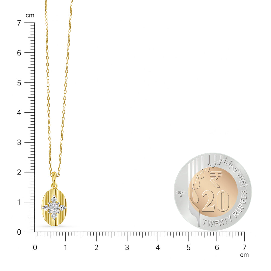 Sunray Textured Diamond Pendant
