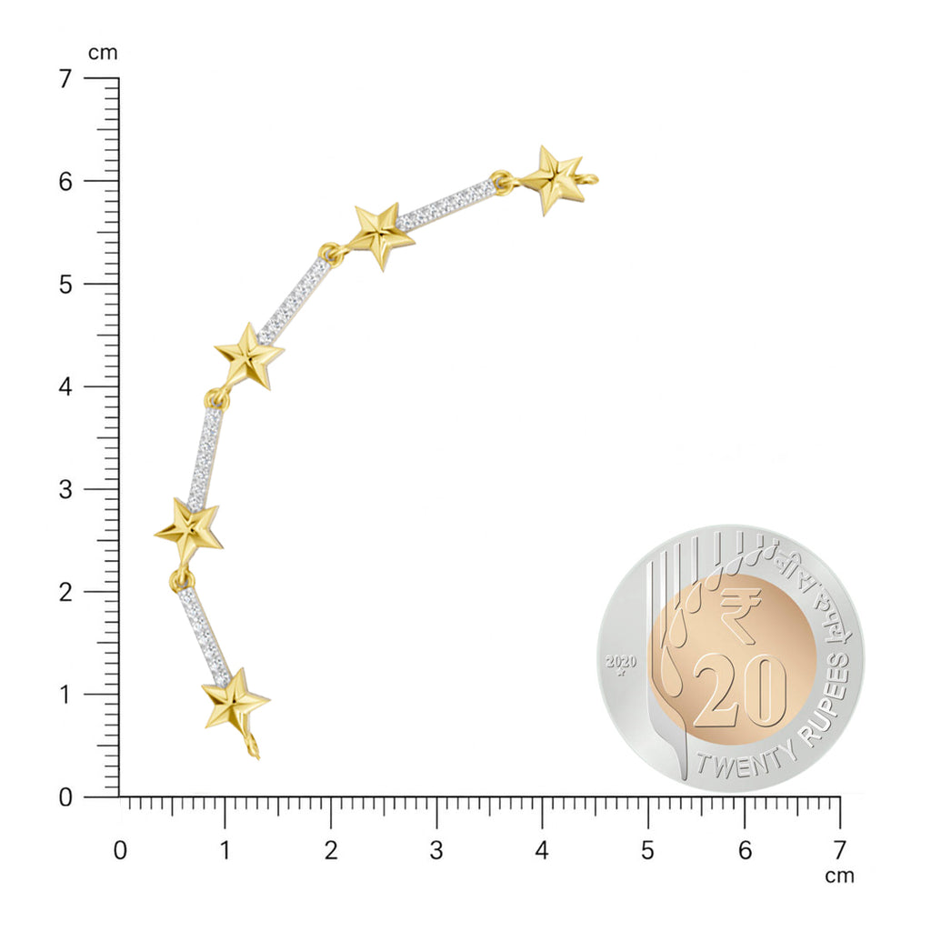String Of Stars Diamond Chain Bracelet