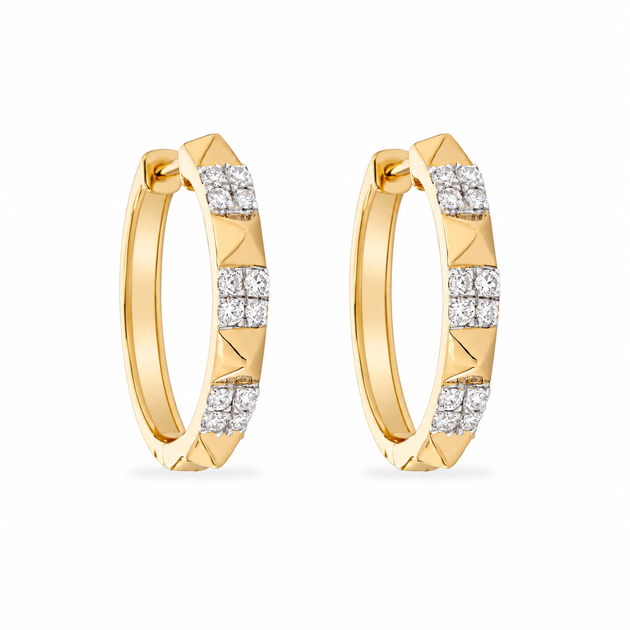 Prism Shine Diamond Hoops