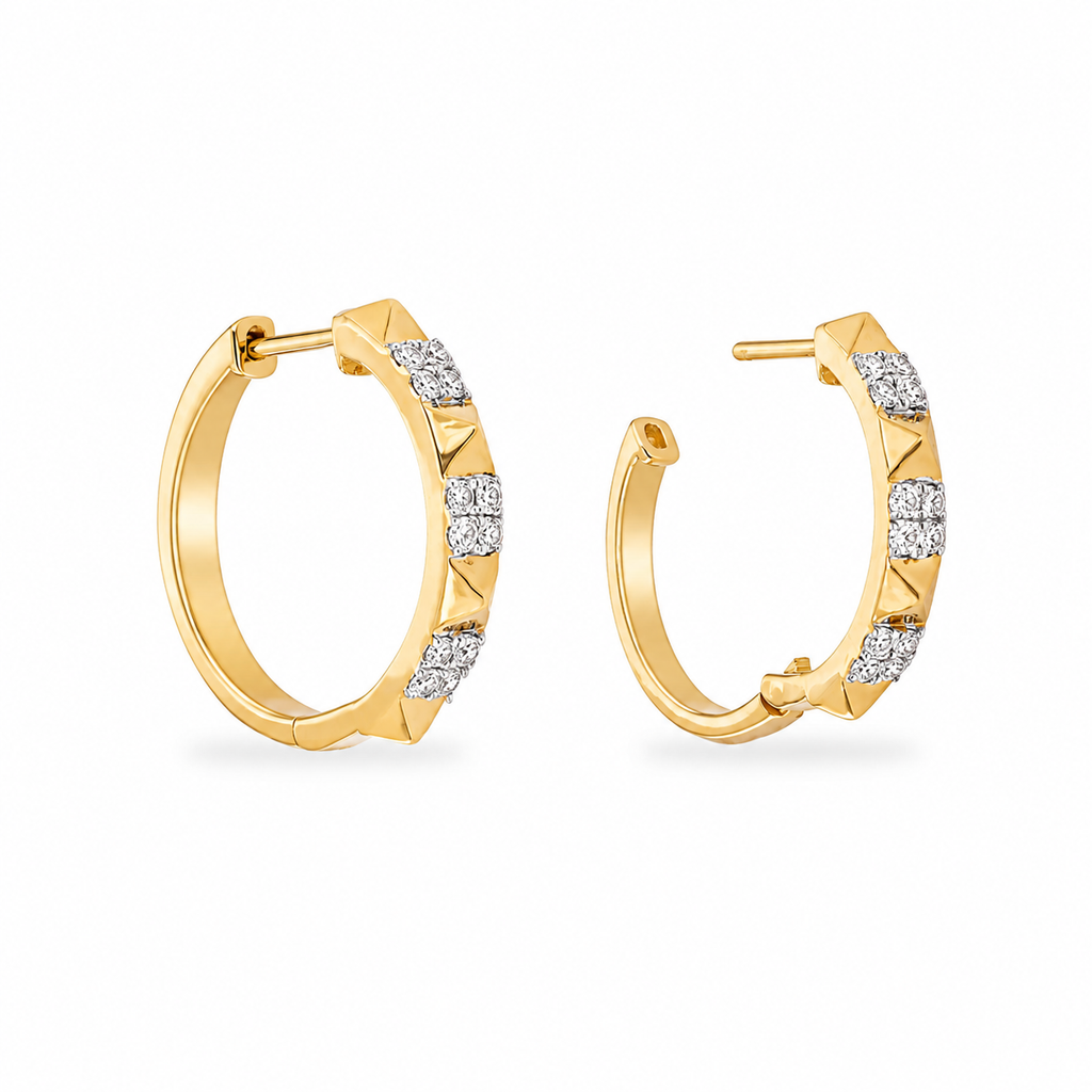 Prism Shine Diamond Hoops