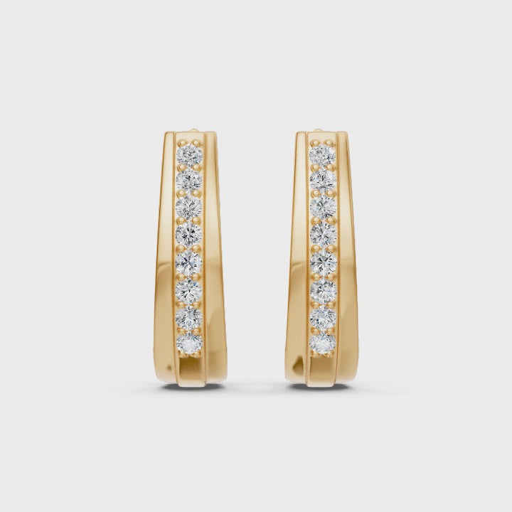 Inside Out Diamond Hoops