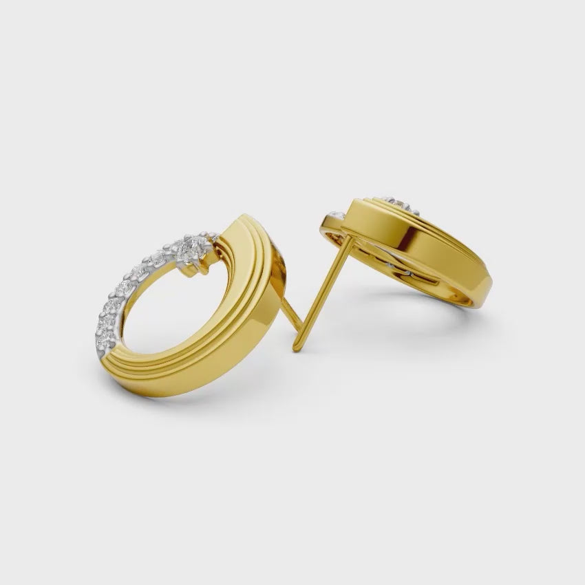 Floating Star Diamond Earrings