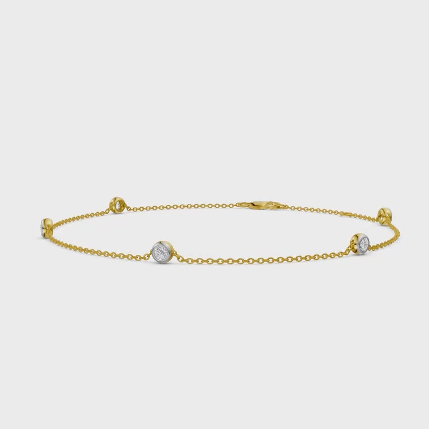 Diamond Station Chain Bracelet