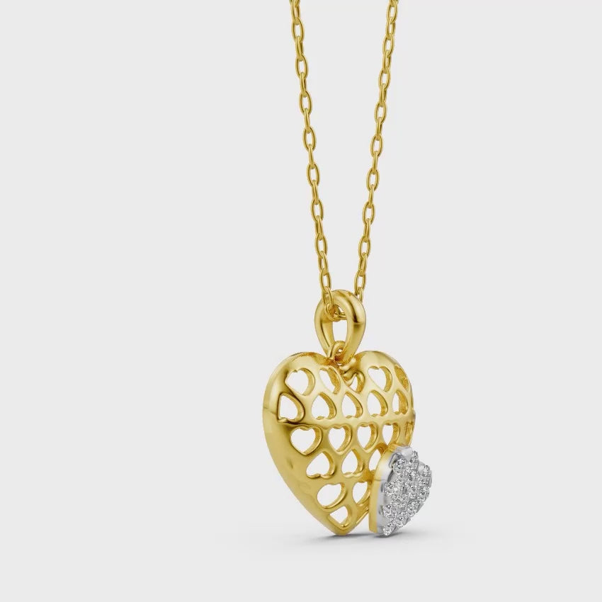Embrace Twin Heart Diamond Pendant