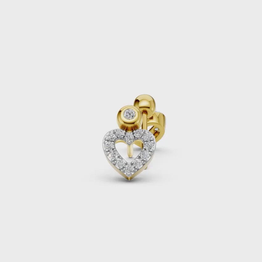 Twin Hearts Diamond Earrings