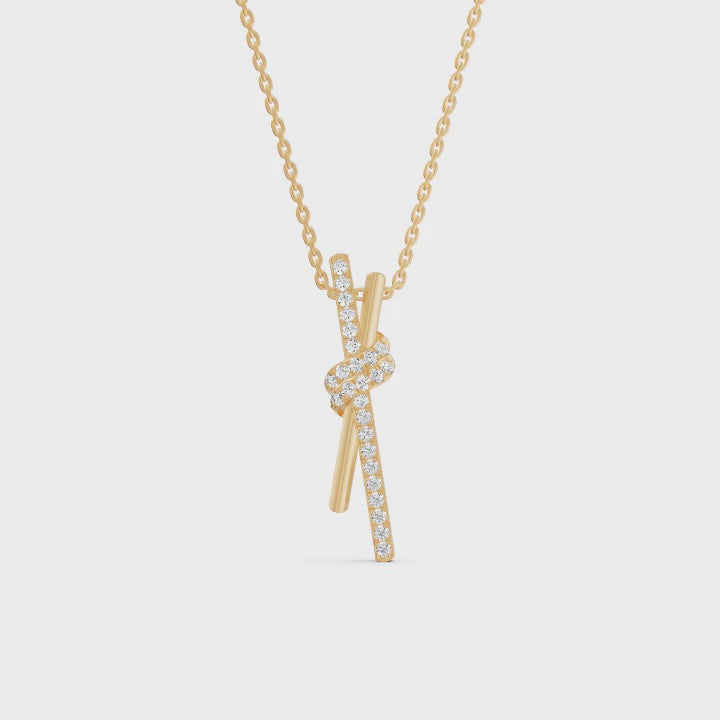 Everlasting Knot Diamond Pendant
