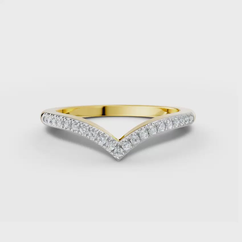 Chevron Diamond Ring