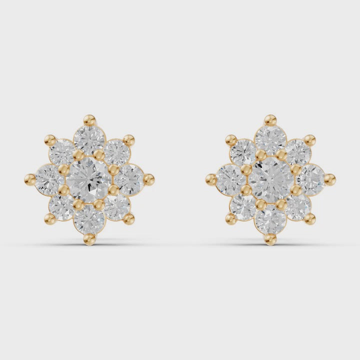 Rosette Diamond Studs