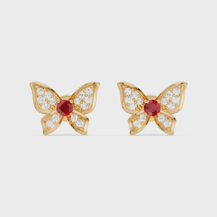 Majestic Butterfly Diamond Earrings