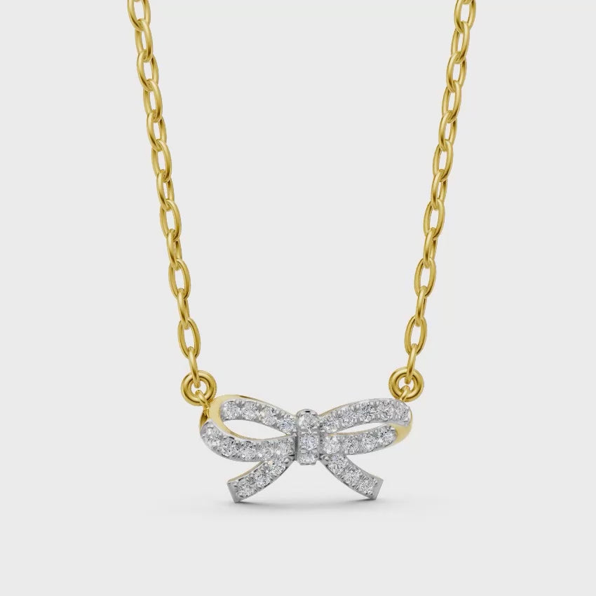 Wrapped In Love Bow Diamond Necklace