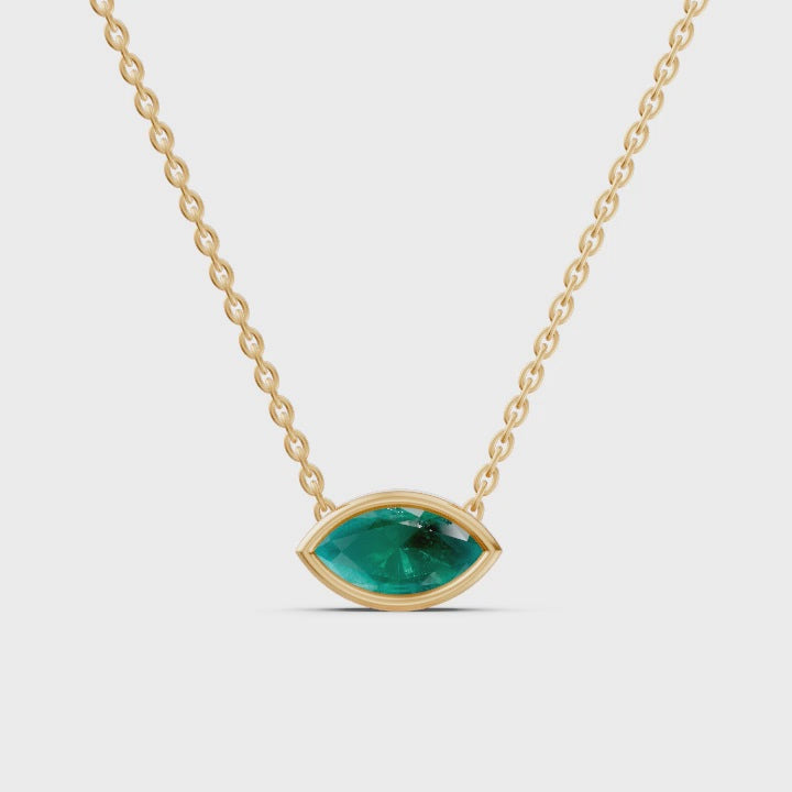 Emerald Gleam Gemstone Necklace