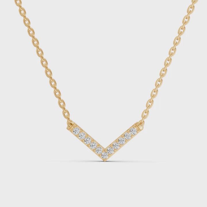 Lumia Chevron Diamond Necklace