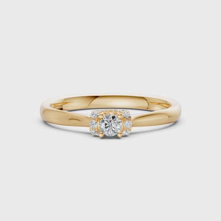 Framed Brilliance Solitaire Diamond Ring