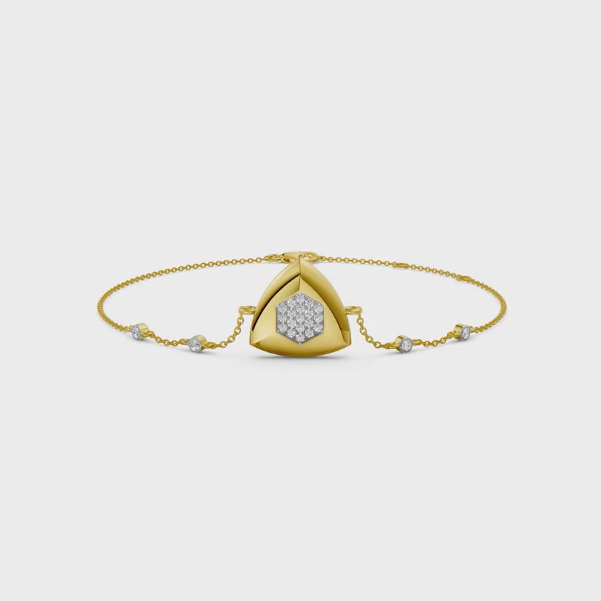 Hexa Bloom Diamond Chain Bracelet