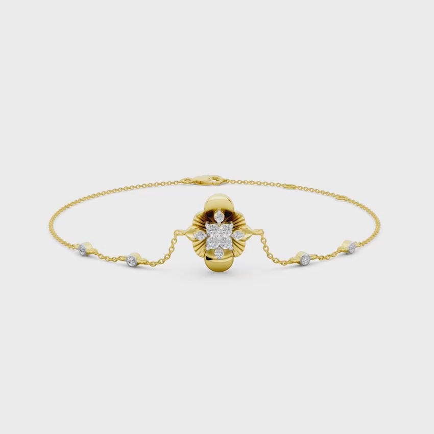 Magnolia Diamond Chain Bracelet