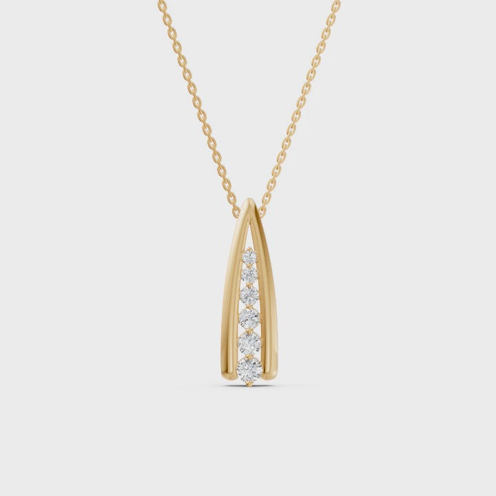Wishbone Diamond Necklace