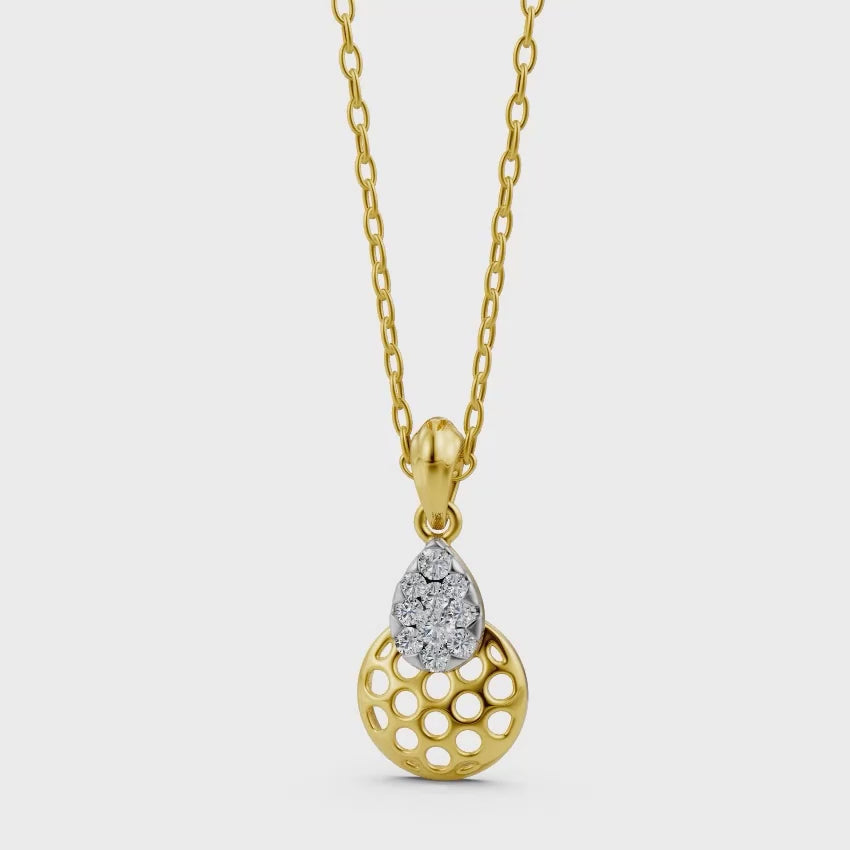 Celestial Disc Diamond Pendant
