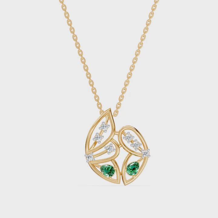Harmony Butterfly Gemstone Diamond Pendant