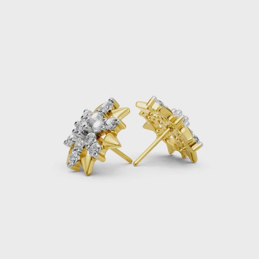 Nova Starburst Diamond Earrings