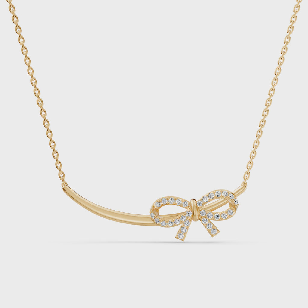 Bow Diamond Necklace