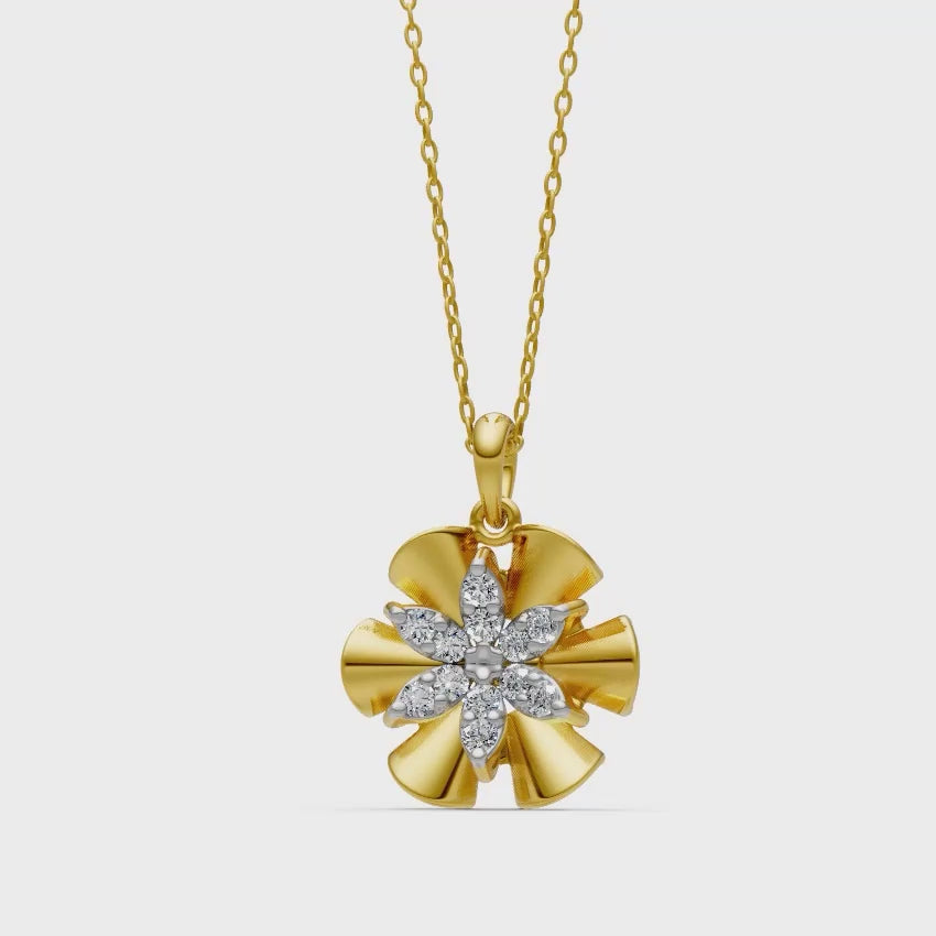 Aurora Bloom Diamond Pendant