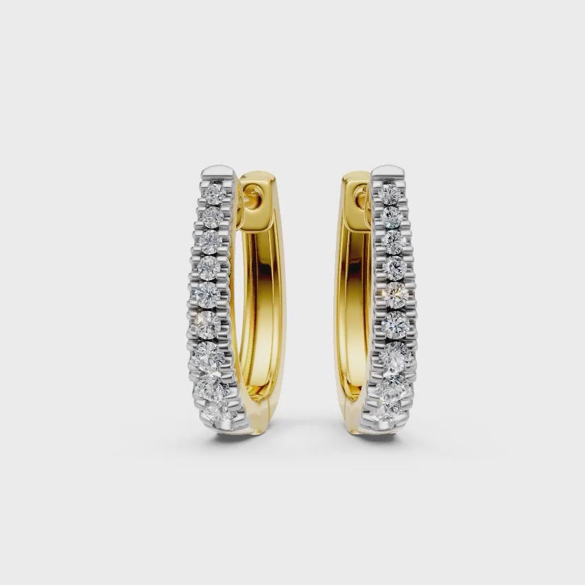 Slender Diamond Hoops
